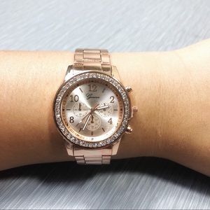 Geneva Rose Gold Stud Watches